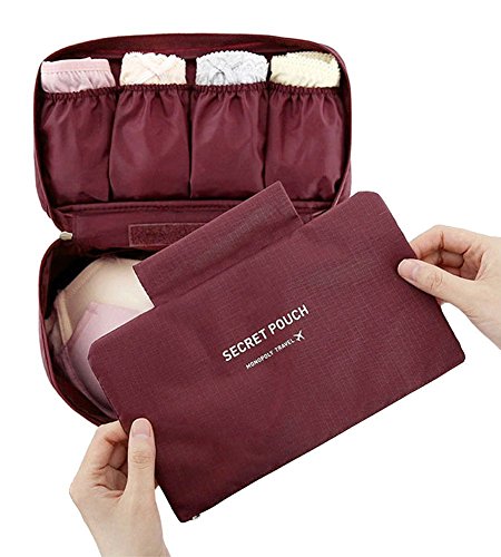 FunYoung Unterwäsche Aufbewahrungstasche – Wasserdichtes Nylon Reisetasche Sockentasche Kulturbeutel Farbwahl - 2