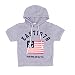 For 2-7 years old boys,Clode® New Summer Children Clothing Boys Hooded Short Sleeve T-shirt And Pants Suits (90cm(2-3Y), Gray)