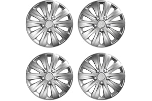 Shield Autocare © Car Wheel Trims 13" Hub Caps Plastic Covers Set of 4 Rapide NC Silver Wheel Trims_F709