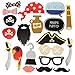Produktbild Naisicatar Photo Booth Props Lustige Tee-Party-Lieferanten Hochzeit Bachelorette Verpflichtungs-Geburtstags-Weihnachtsfest-Dekoration (Piraten) Party-Geschenke