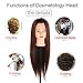 75cm Brown Hair Professional Hairdressing Training Mannequin Head 100% Synthetic Hairdresser Training Head Model with Clamp Stand