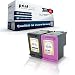 Produktbild 2x Kompatible Tintenpatronen HP 62 XL OfficeJet 200 200C 200Series 201 202 202C 250 Mobile 252 Mobile 5740 5740 Series 5741 5742 5743 5744 5745 5746 8000 Series 8040 8045 C2P05AE C2P07AE HP62 XL Schwarz + Farbig XXL Easy Plus Serie