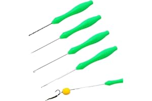 KIBBEH Multifunktions Ködernadel Set für Angeln, ködernadeln mit Gelenköse, Zum Bohren von harten Ködern, Einfädeln durch Gummiteile & Feine Knoten, Ködernadel Werkzeug