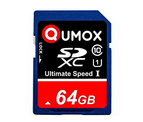 QUMOX 64GB SDXC 64GB SDXC Class 10 UHS-I-Speicherkarte Secure Digital High-Speed-Schreibgeschwindigkeit 40 MB / s Lesegeschwindigkeit bis zu 80MB / s