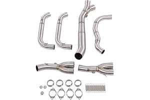 ‎KIMISS KIMISS Motorrad Auspuff Vorderrohr, Edelstahl Mittelrohr Auspuffkrümmer für Z1000 2010–2018