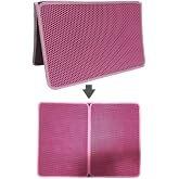TİNEKE B&Uuml;Y&Uuml;K BOY Elekli Kedi Tuvalet &Ouml;n&uuml; Paspası katlanabilir 82 X 60 Cm PEMBE
