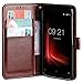 Produktbild Raiphy Leder Brieftasche Hülle für Vernee Apollo lite ,Telefon schützender lederner Fall mit einem Einbauschlitz und Standfunktion (Braun)
