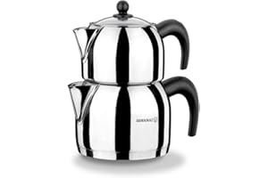 Korkmaz Orbit Midi Thé Cuisinière 18/10 en Acier Inoxydable