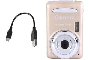 OUMIJ Digital Video Camera Mini Camcorder Outdoor Camera 16MP 720P 30FPS 4X Zoom HD Digital Camera(Gold)