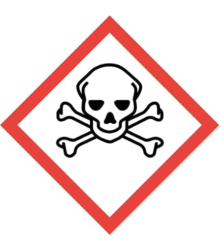 Warnschild „Achtung Giftige Stoffe“ Nach ISO 7010 | 20 Cm, Selbstklebende Folie – Für Labor, Lager, Betrieb