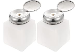 ULTECHNOVO Leerer Druckalkoholspender - Abschließbare Druckpumpenflaschen Quadratische Plastikflaschen, 2 Stück