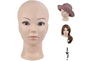 DAVINONA Cabeza de maniquí de entrenamiento para cosmetología profesional, con enganche