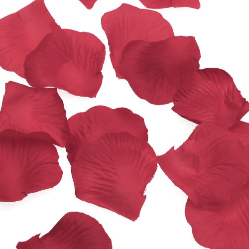 600 Stück Rosenblätter Blumen Bevorzugungen für Hochzeit Dekoration (Rot) - 5