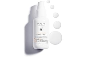 Vichy Líquido Fotoprotector UV-Age de Uso Diario, Combate el Envejecimiento, Previene Arrugas y Manchas, Fotoprotección SPF50+ Contra Rayos UVB y UVA, Capital Soleil, 40 ml