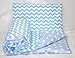 Baby's Comfort REVERSIBLE 2pcs baby bedding set DUVET/ QUILT COVER + PILLOWCASE (120x90cm for cots and cotbeds, 4 - Blue chevron / blue dots)
