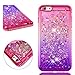 Produktbild IDLEHOUR Hülle für iPhone6 plus/iPhone6S plus, Premium Soft TPU Gel-Schutzhülle Stoßfest, Flexible Silikon-Schutzhülle Treibsand Silikon Bumper Schutz Tasche Schale Antikratz Backcover, Rosa lila