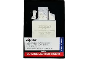 Zippo-gasinsats för stormtändare – Dubbel flamma insats – Påfyllbar med butangas – Passar alla klassiska Zippo-höljen