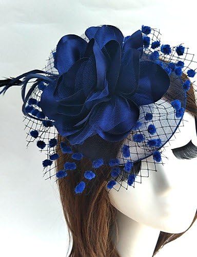 BMJQS Women's Feather / Tulle / Chiffon Headpiece-Wedding / Special Occasion Fascinators 1 Piece , burgundy