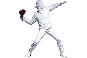 LAIX Banksy Scultura Il Lanciatore di Fiori Incollerito 21,5 cm - Complemento Esclusivo per Graffiti, Street Art, Collezionisti e Amanti dell'Arte Urbana e Pop