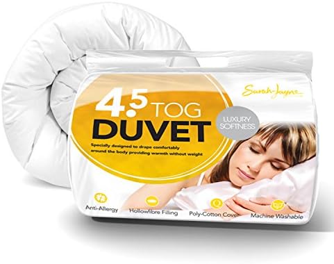 Sarah Jayne Luxury Soft Anti-Allergy Duvet, 4.5 Tog, Double Size