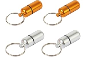 AMATHINGS 4 pièces ! Étiquette d'adresse Mini (Double Emballage) (Longueur de 3 cm) en Argent et Or pour Petits et Grands Chiens/Chats avec étiquettes d'adresse/imperméable