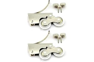 YUANQIAN – Poulie silencieuse en acier inoxydable/alliage de titane à deux roulettes pour porte de garde-robe coulissante (YQ-1038-Double -pair)