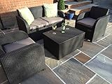 Allibert by Keter Carolina 4 Seater Lounge Set Outdoor Garden Furniture - Brown/Taupe Cushions ()
