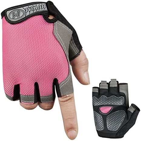 Gym Fitness Riding Breathable Wrist Training Gloves Pink M