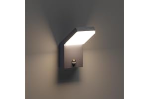 Klighten Applique Exterieur 24W LED avec Détecteur de Mouvement, Éclairage murale Imperméable IP65 Lampe Exterieur Moderne pour Terrasse Entrée Jardin, 1500LM, Anthracite, Blanc Naturel 4000K