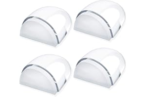 Hantoc Fermaporta Trasparente, [4 Pezzi] Fermaporta a Pavimento Adesivo Protezioni per Pareti,Pavimento e Mobili Uso Casa e Ufficio