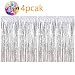 Produktbild SANCUANYI 4 Stück Lametta Vorhänge Dekoration Folie Vorhang Glitzer Deko Glänzende Fransenvorhang Fransen Party Hintergrund für Hochzeit Geburtstag Disco Party Favor Dekorationen (1m x 2.5m)