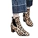 Produktbild TianWlio Boots Stiefel Schuhe Stiefeletten Frauen Herbst Winter Mode Leopard Bedruckte Schuhe Kurze Plüsch Stiefel Stiefeletten Boots Weihnachten Gelb 42