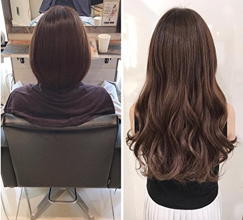 One Piece Wavy Clip in Hair Extensions (#8 Chocolate brown)
