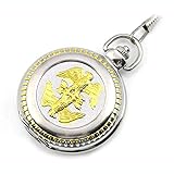 MC-BLL-Pocket Watch Große Doppeladler Gold Schlange Knochen Kette Retro Taschenuhr Quarz Männer und Frauen ältere antike Geschenk Taschenuhr Durchmesser 5,5 cm