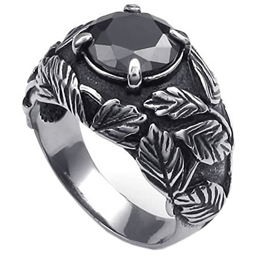 KONOV Joyería Anillo de hombre, Retro Vintage, Acero inoxidable, Colo