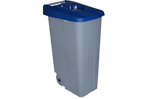 Poubelle à Roulettes Denox 110 L 58 x 41 x 89 cm Bleu