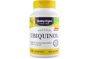 Healthy Origins, Natural Ubiquinol, 50 mg, 60 Capsules molles, Testé en Laboratoire, Coenzyme Q10, Sans Gluten, Sans Soja, Sans OGM