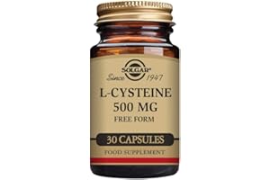 Solgar L-Cysteine 500 mg Vegetable Capsules - Pack of 30 - Metabolism Support - Amino Acid Supplement for Skin, Hair and Nails - Vegan, Gluten Free and Kosher