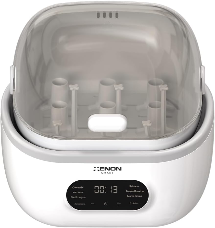 Xenon Smart Çok Fonksiyonlu Buharlı Sterilizatör | Biberon Emzik Sterilizatörü Meyve Kurutma Mama Isıtma X1001