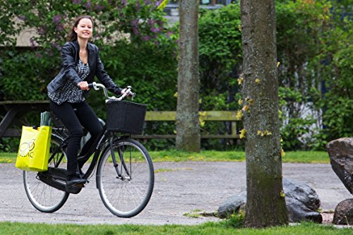BIKEZAC® Clip-On EINKAUFS-FAHRRADTASCHE | Einseitige Einkaufstasche | Gepäckträgertasche | Faltbar | Wasserabweisend | Trageschlaufen | Ökologisch - 5