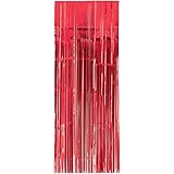 Amscan International – 24200 – 40 91 cm x 2,43 m Apple rojo cortina para puerta