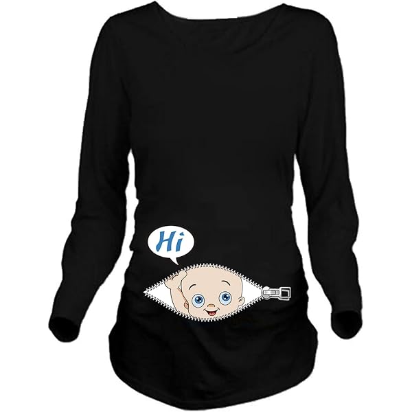 T-Shirt De Maternité Q.KIM Humour - 85% Coton Élastique Pour Grossesse Et Post-Partum