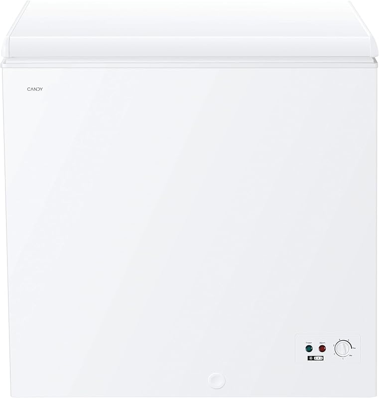 Candy CCHH 200E, Congelador Arcón Horizontal, Ancho 92CM, 196L, Tecnología Estática, 1 Cesto, Control Electrónico Externo, Indicador de Temperatura, Alarma Aumento de Temperatura, 39DB, Blanco