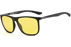 ZENOTTIC Occhiali da sole polarizzati uomo in fibra di carbonio staffa occhiali da sole quadrati guida pesca golf sport protezione UV400