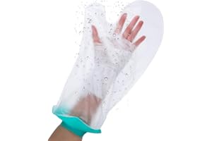 COMNICO Wasserdichter Handgipsschutz für Erwachsene zum Duschen Handabdeckung Nach Operationen Wundschutzbad Erwachsene Wasserdicht zum Duschen Baden wiederverwendbarer Wundverband Schwimmen