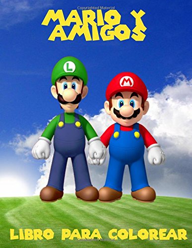 Mario y amigos livro para colorir: un gran libro para colorear para los niños de 40 páginas de diversión.