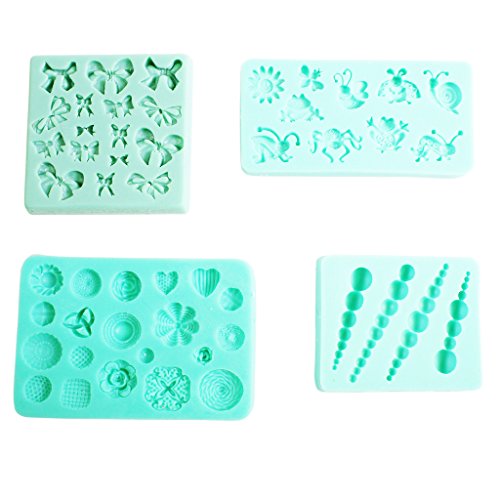 7 Silikon-Glasurformen Blume Bodüre Käfer Verzierung Zuckerguss Cupcake Garnierungen von Kurtzy TM - 2