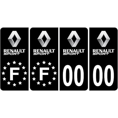 Autocollants Immatriculation PSG Paris 75 - Lot De 2 Stickers Officiels 45x100mm