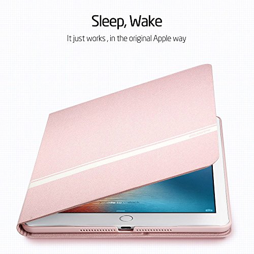 Neues iPad 2017 iPad 9.7 Zoll Hülle, ESR® Städtisch Serie Cover Auto aufwachen / Schlaf Funktion Smart Case und Einstellbarem Blickwinkel Funktion Schutzhülle für Neue iPad 9.7 2017 (Rosa) - 6