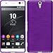 Produktbild PhoneNatic Case für Sony Xperia C5 Ultra Hülle Silikon lila brushed + 2 Schutzfolien
